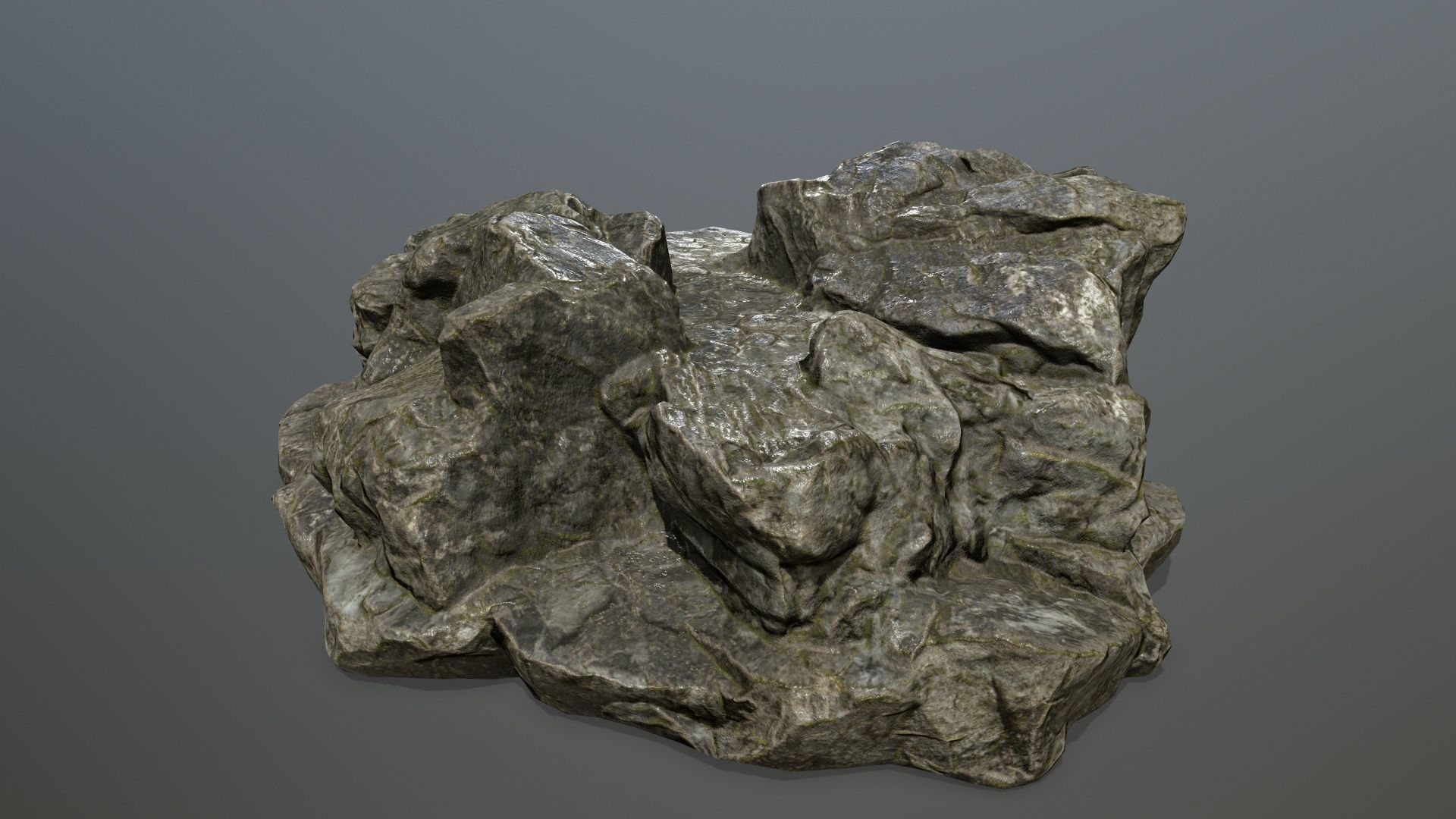 Rock 12 Low-poly 3D model_7