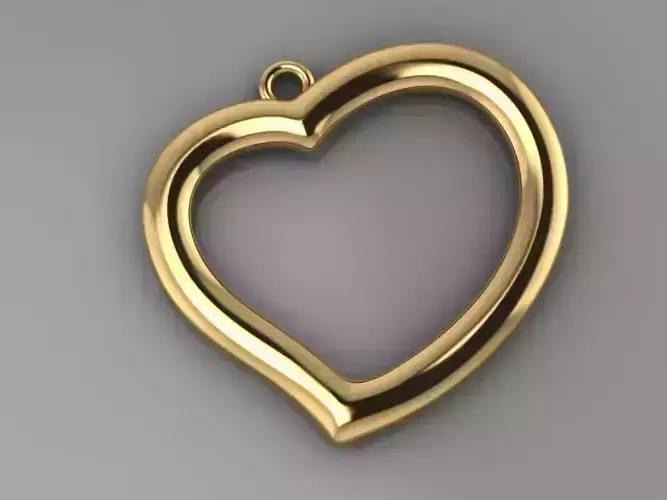 GC GOLD H085- Heart Diamond Gold necklace