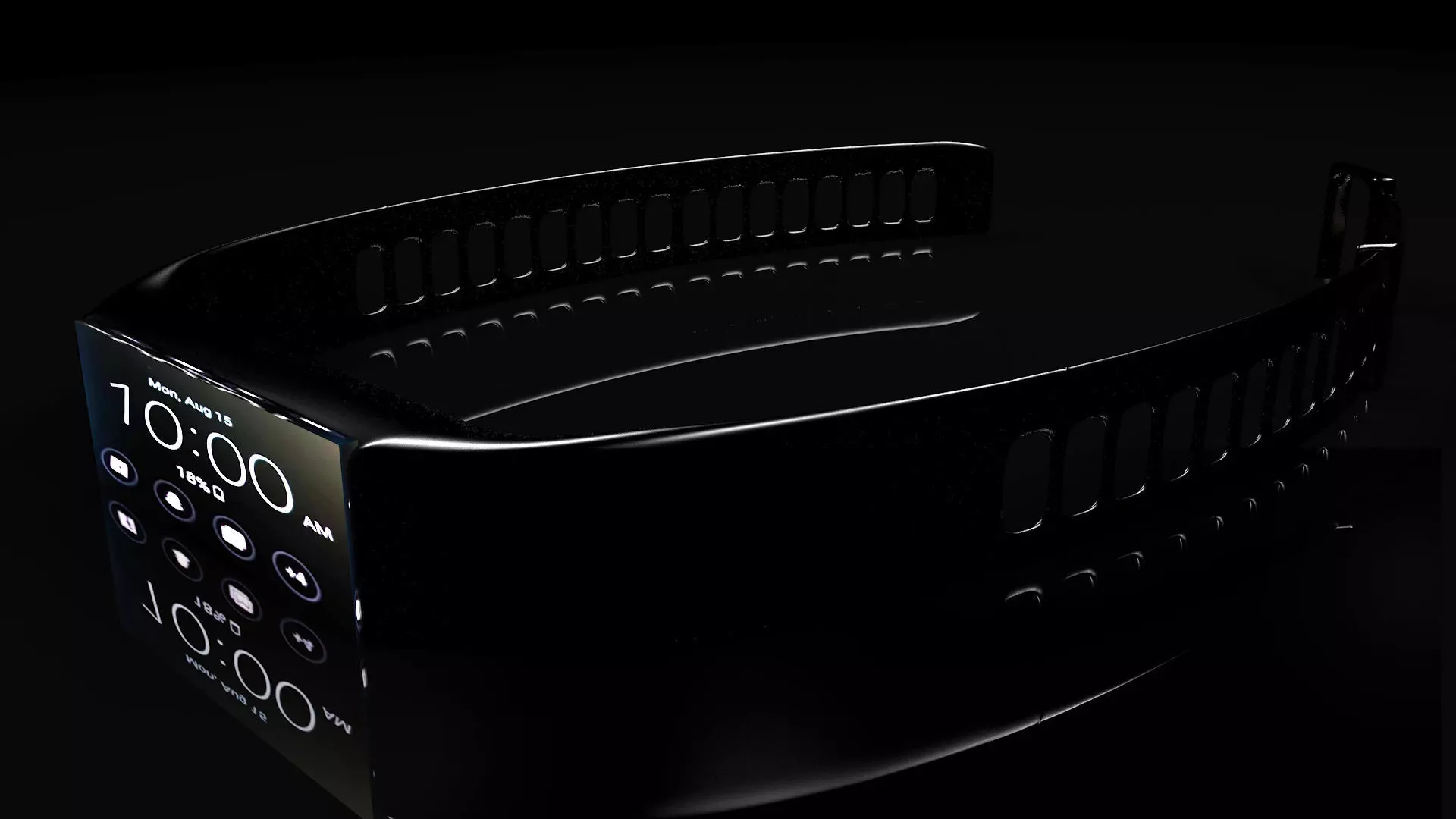 Fitness Tracker-Gadget - Honor Band 5 Low-poly 3D model_0