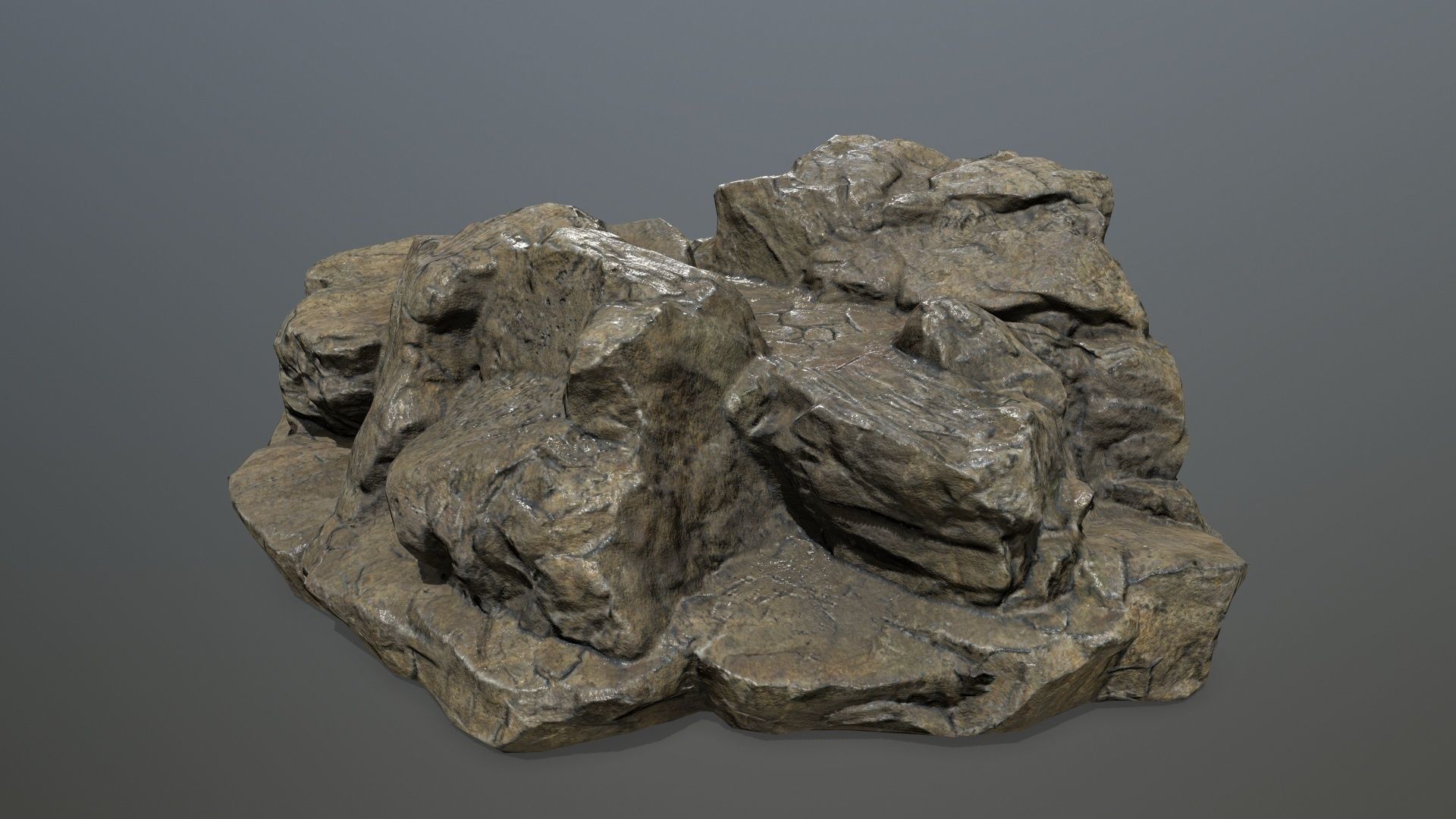 Rock 13 Low-poly 3D model_8