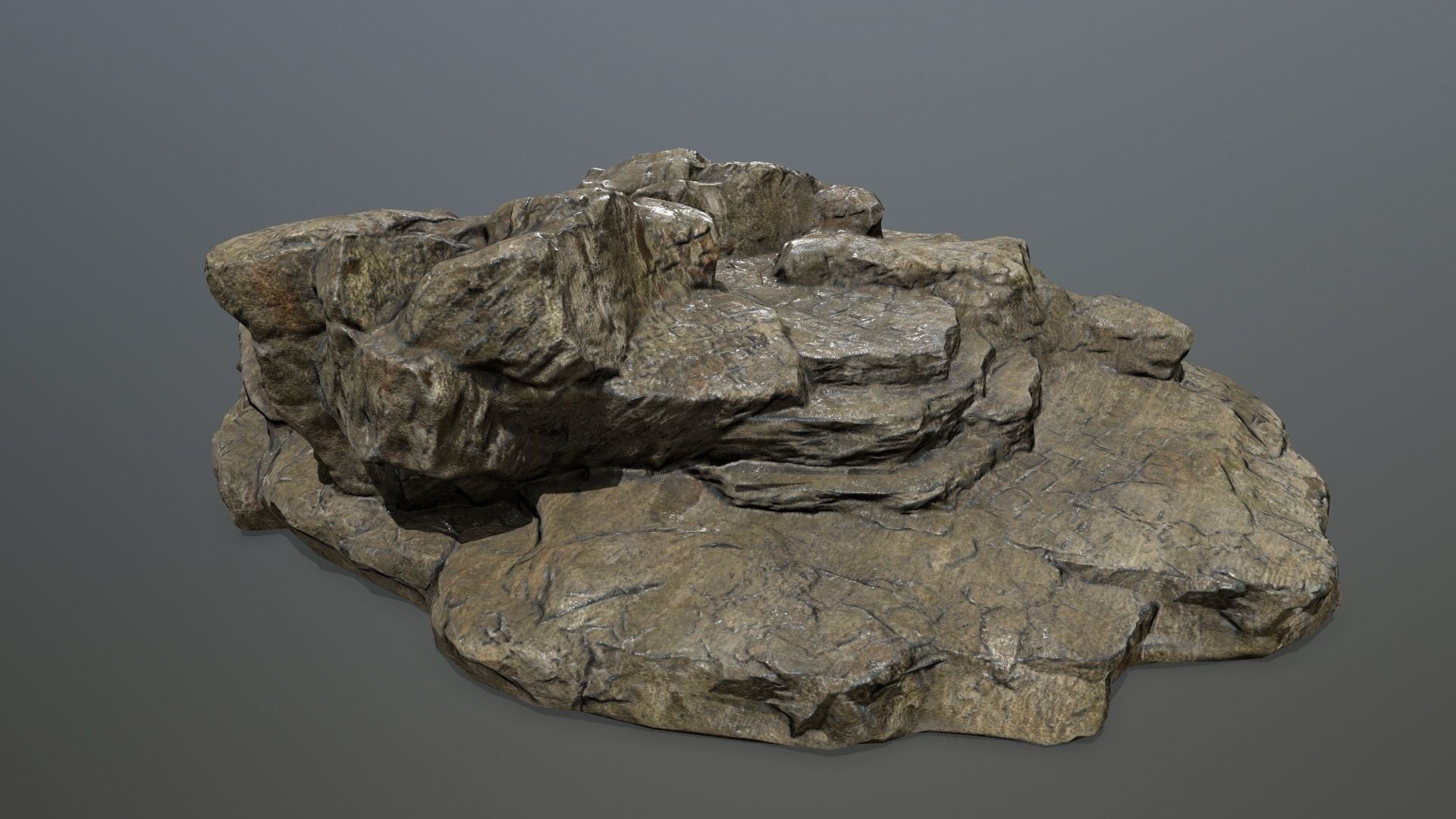 Rock 13 Low-poly 3D model_2