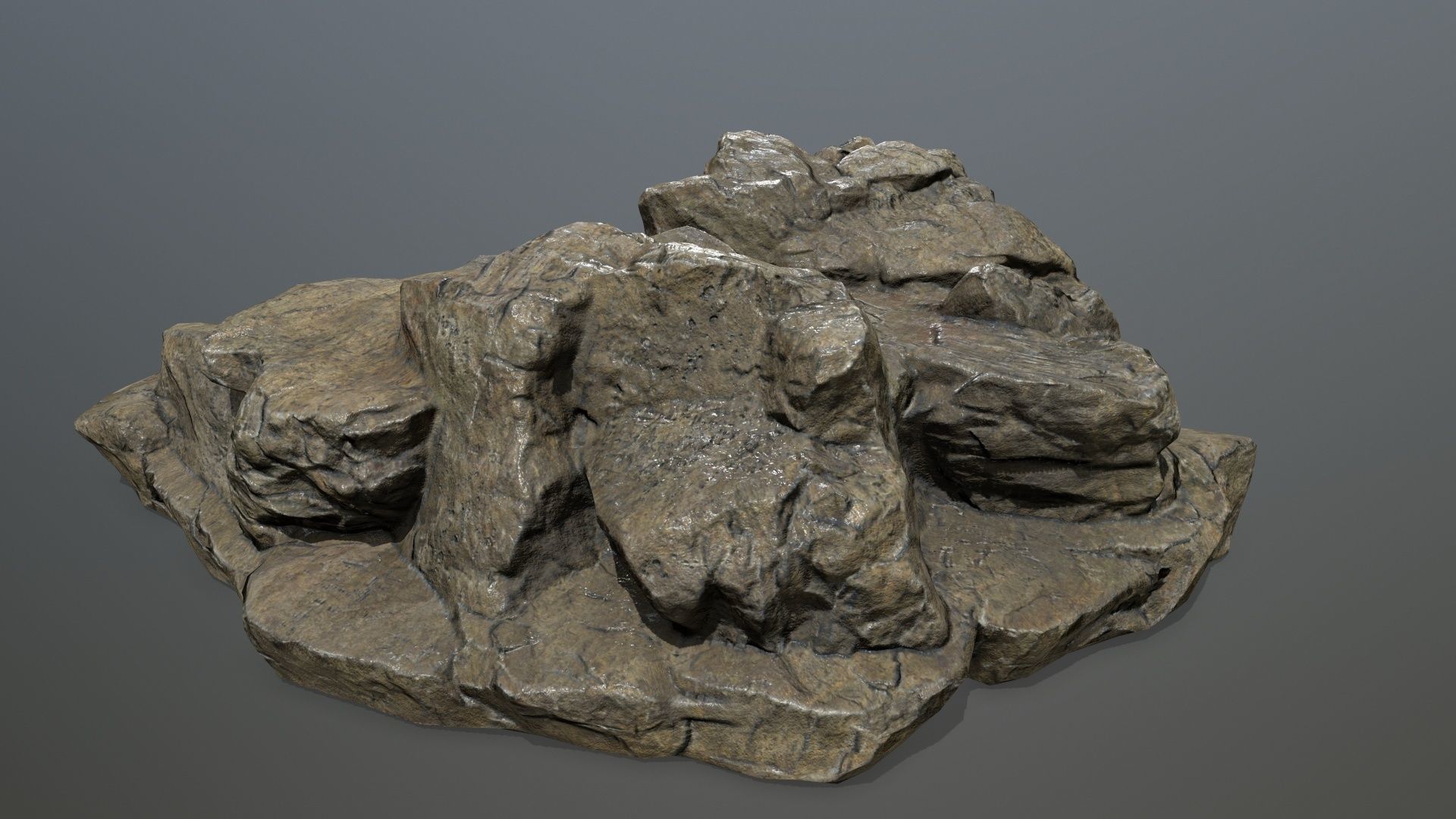 Rock 13 Low-poly 3D model_9
