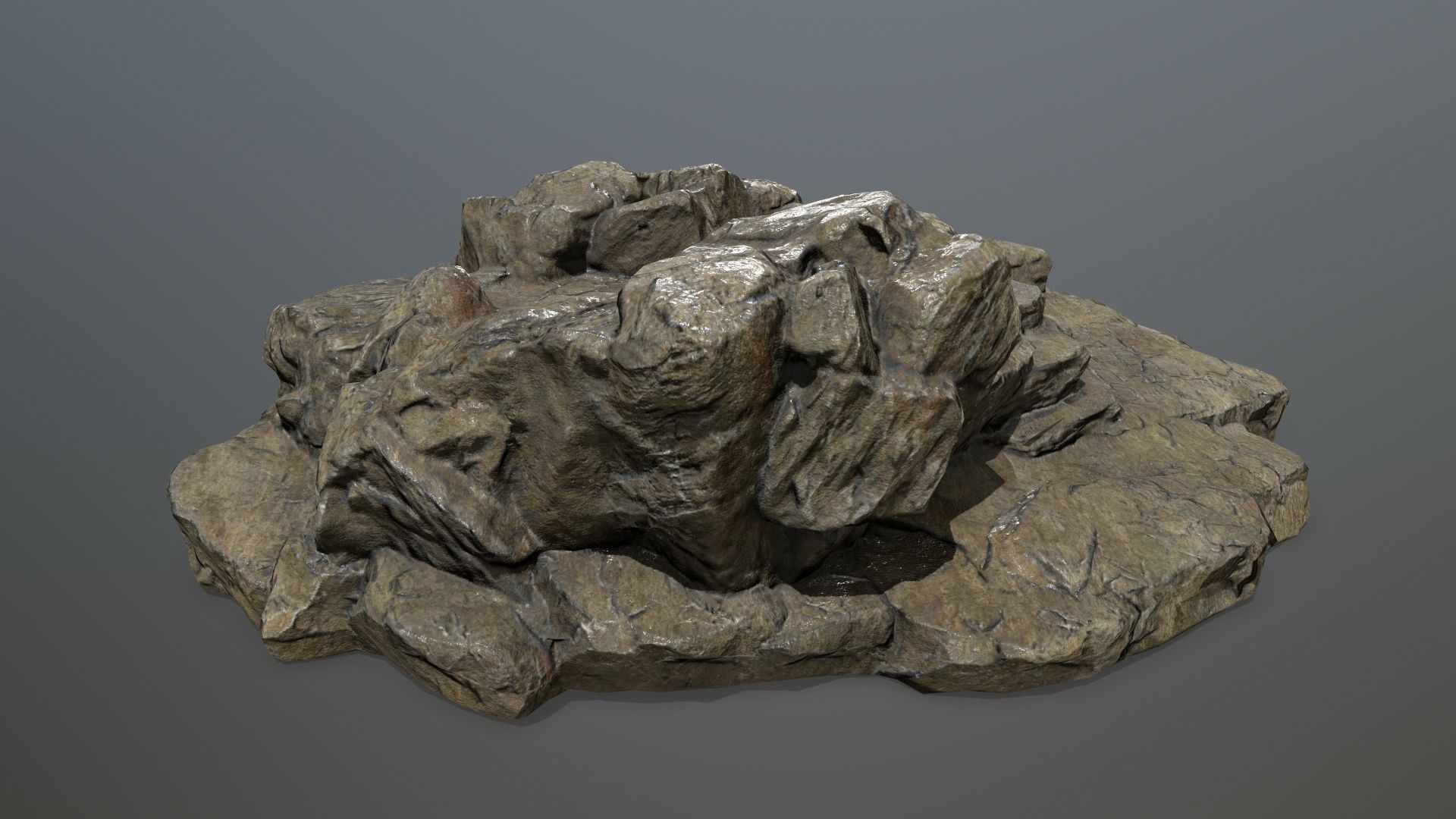 Rock 13 Low-poly 3D model_4