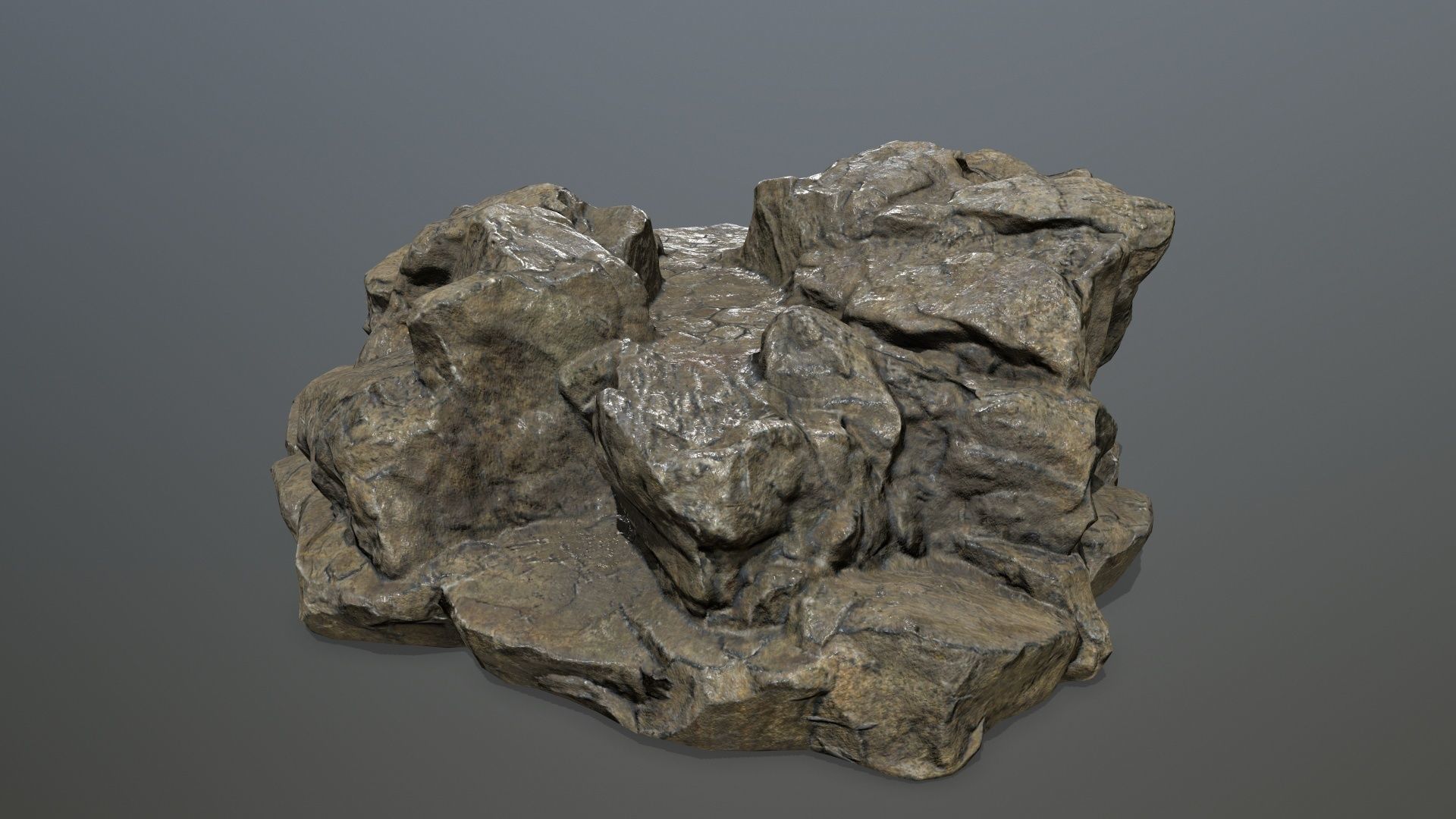 Rock 13 Low-poly 3D model_7