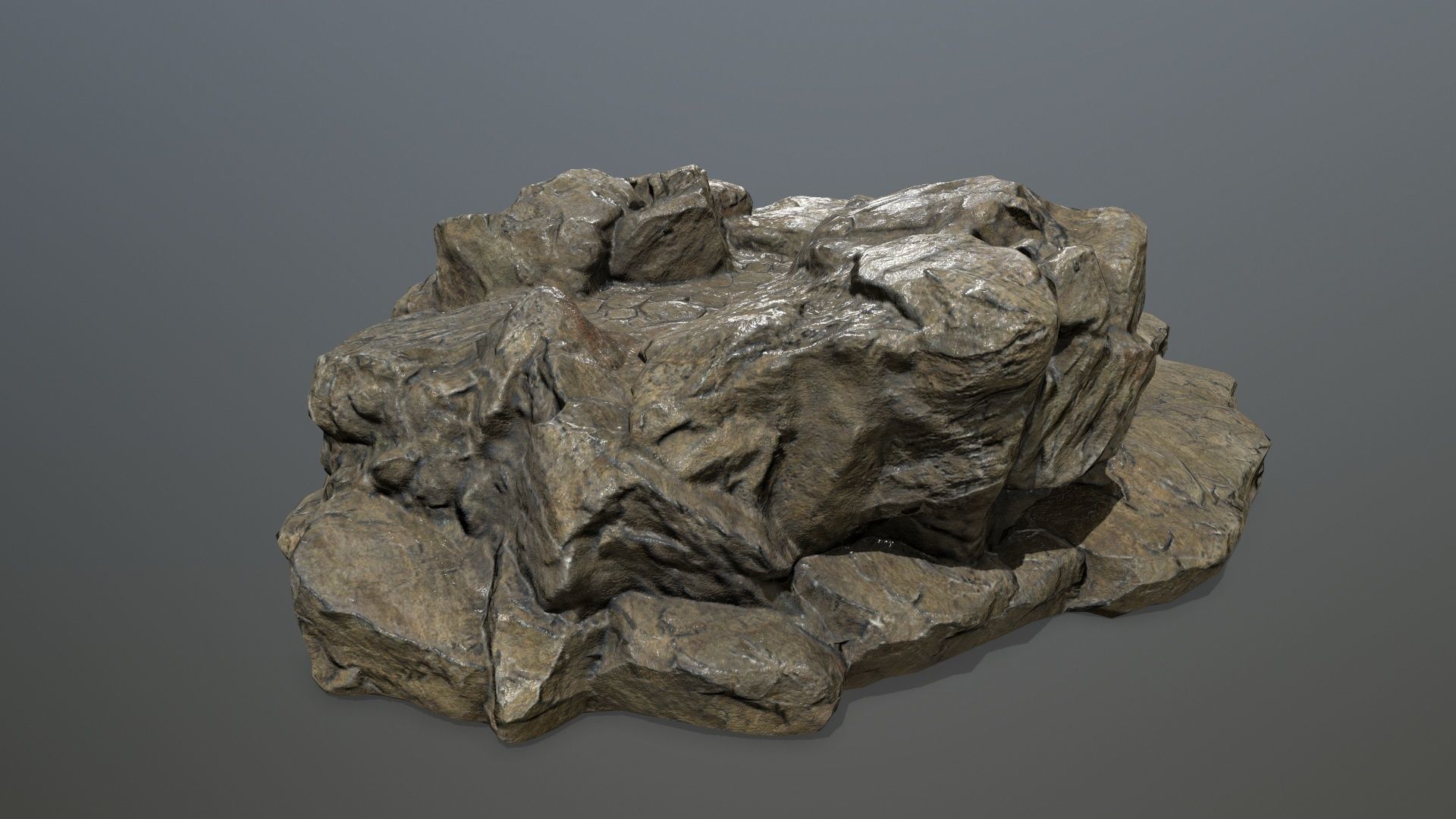Rock 13 Low-poly 3D model_5