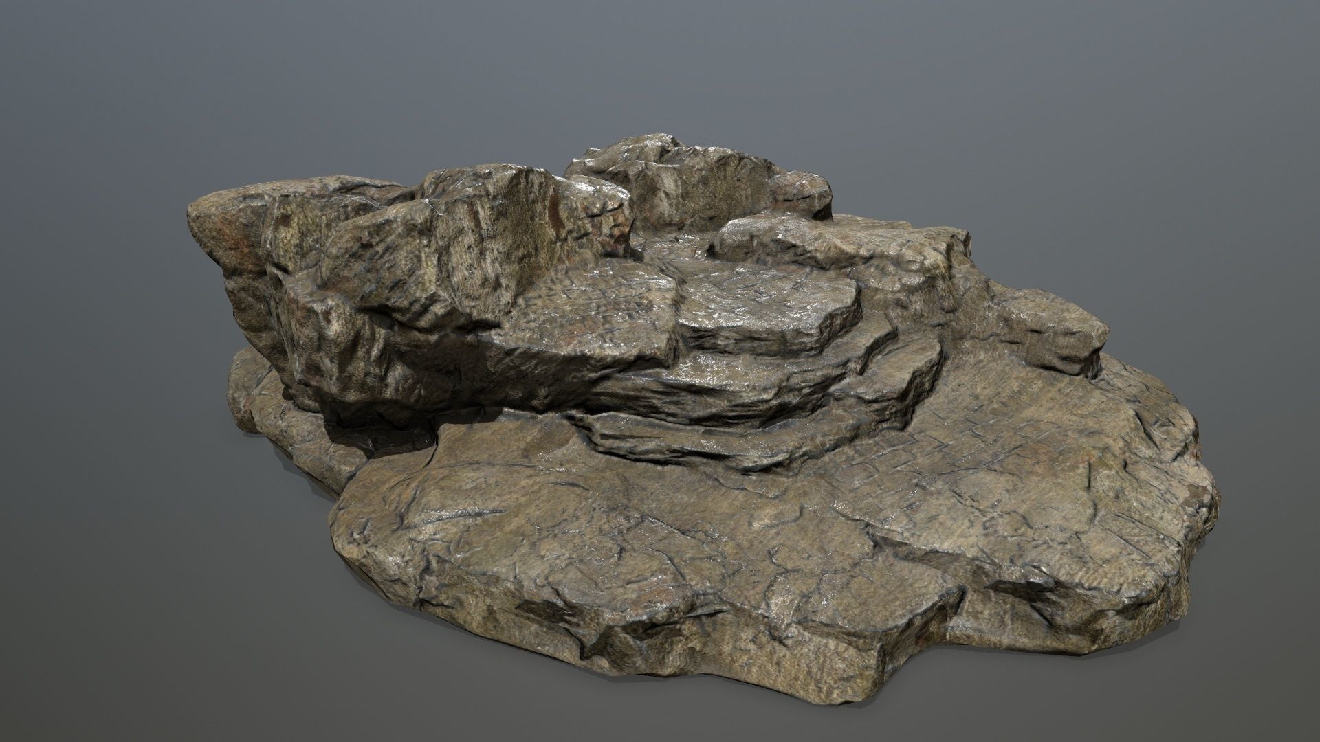 Rock 13 Low-poly 3D model_1