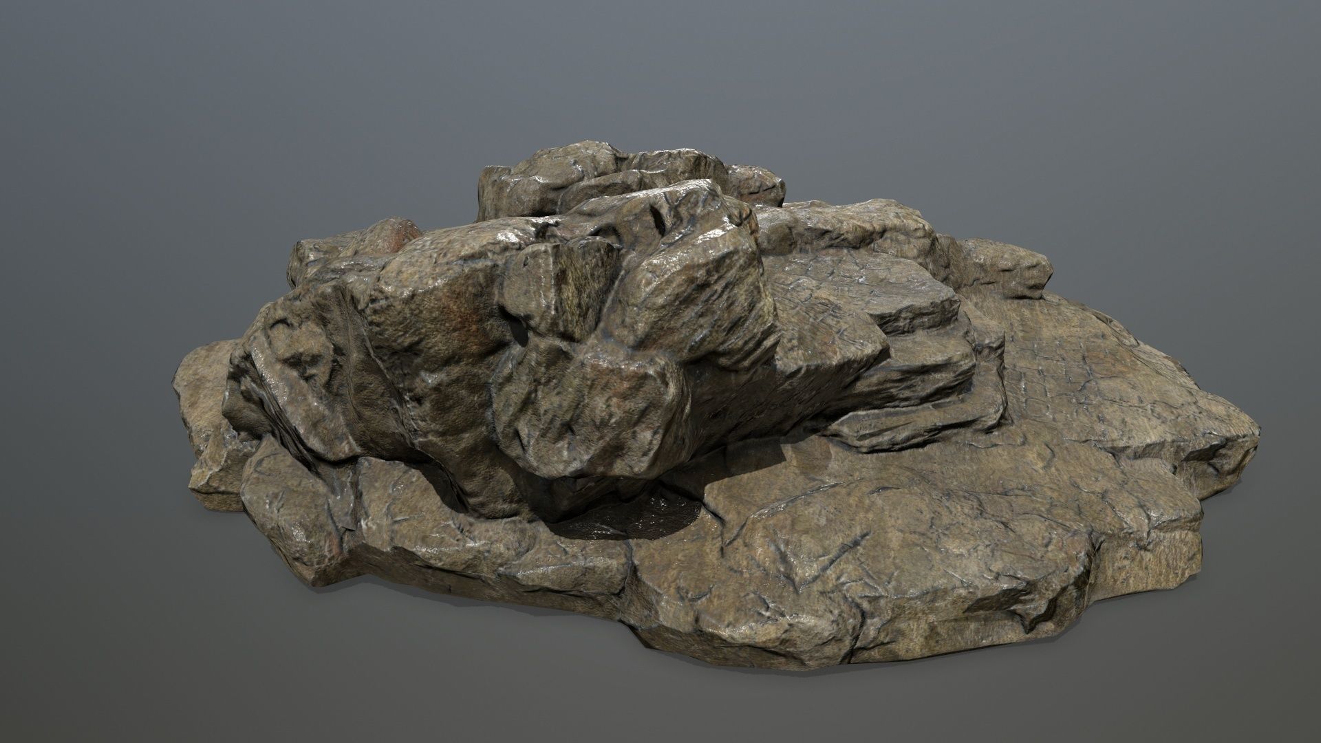 Rock 13 Low-poly 3D model_3