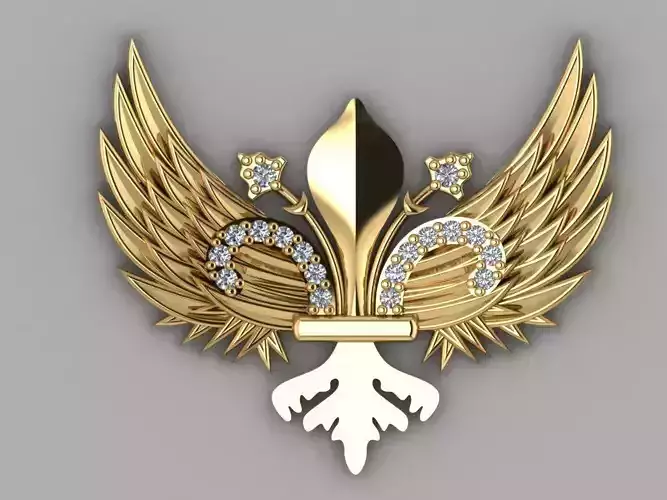 GC GOLD H093- Eagle Diamond Gold necklace