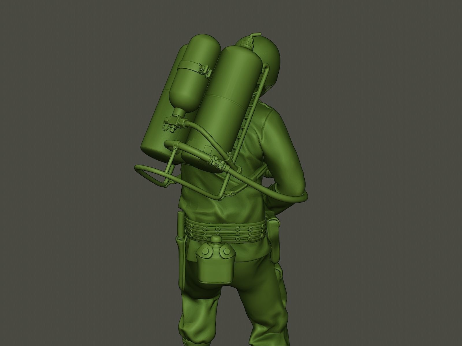 American soldier ww2 fire A6 3D print model_20