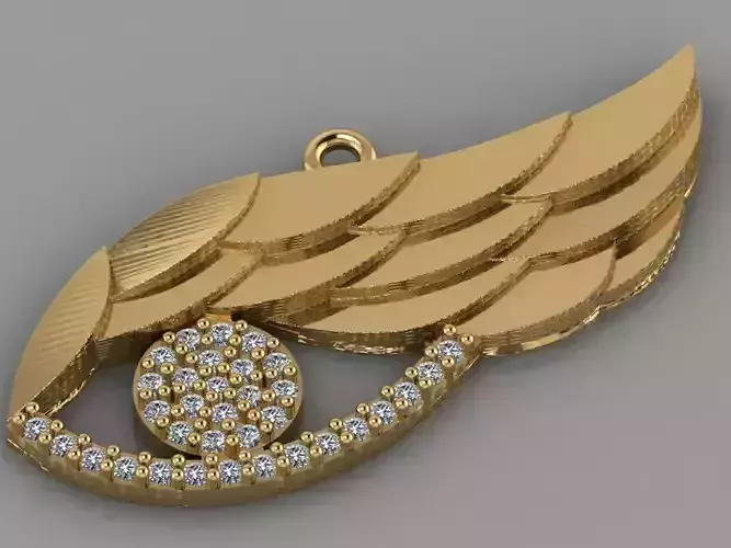 GC GOLD H094- Eye Diamond Gold necklace