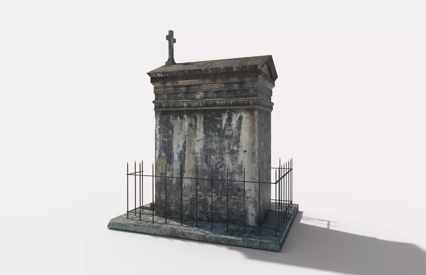 Old Mausoleum 3D model_4