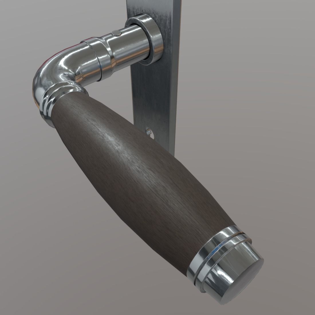 Door Handle 2 Low-poly 3D model_15