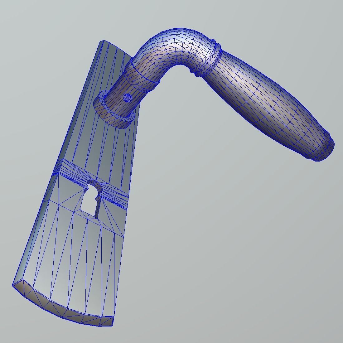 Door Handle 2 Low-poly 3D model_12