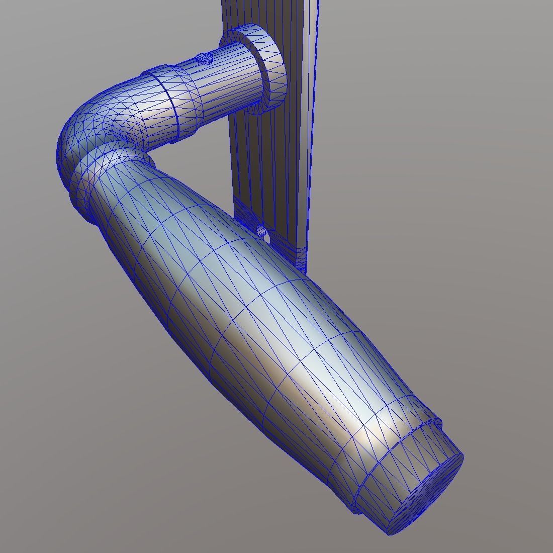 Door Handle 2 Low-poly 3D model_16