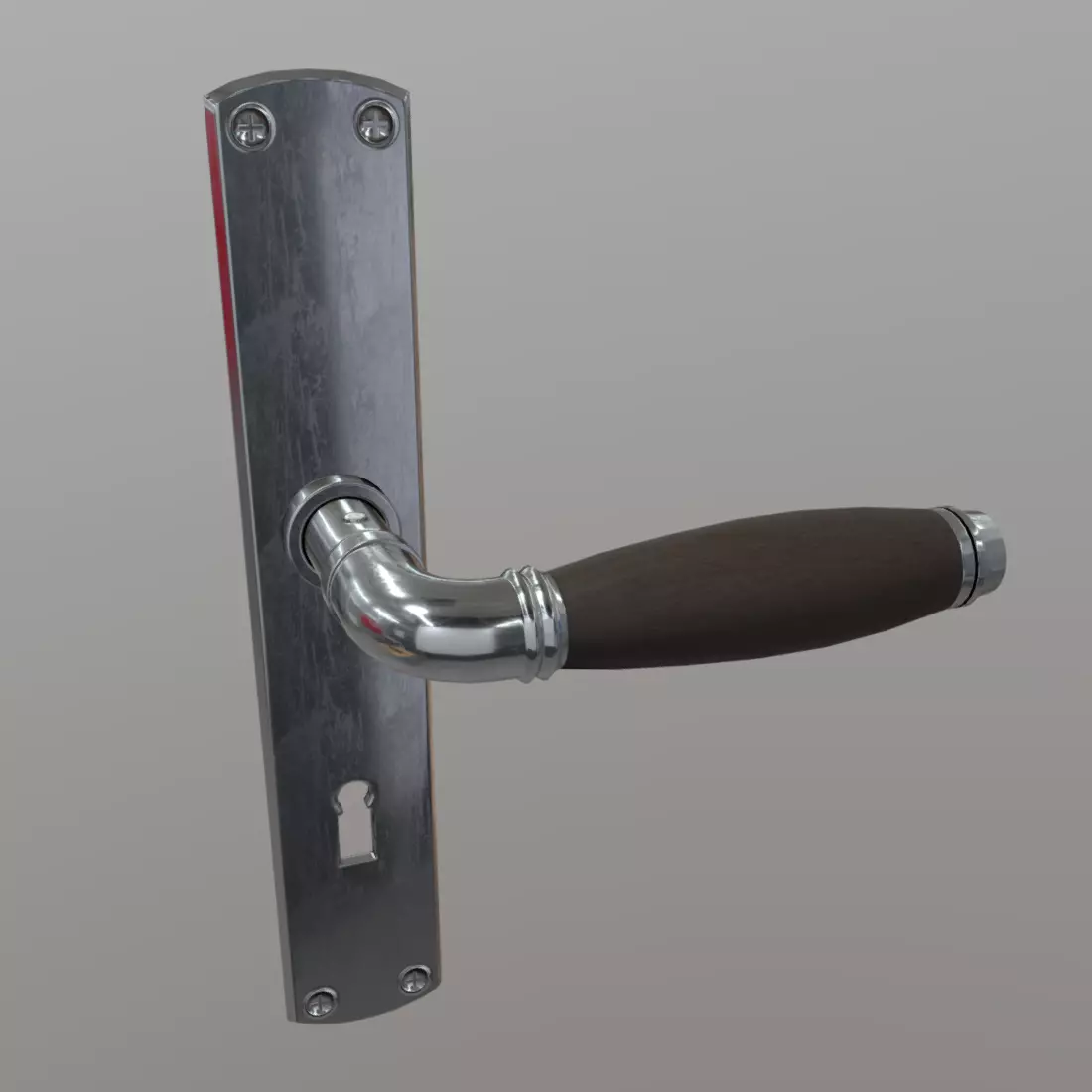 Door Handle 2 Low-poly 3D model_0
