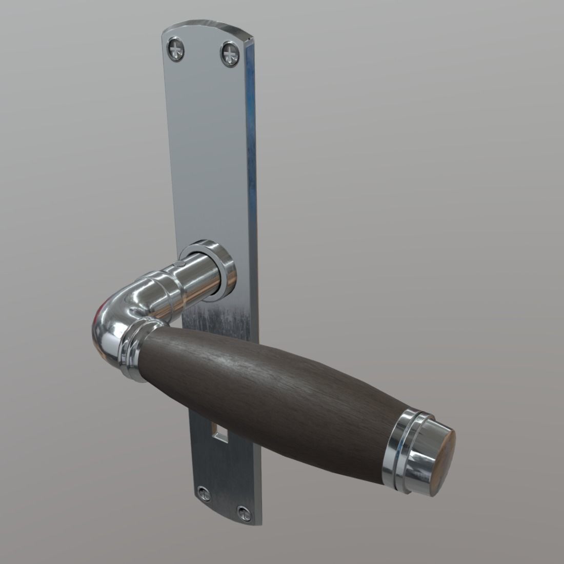 Door Handle 2 Low-poly 3D model_2