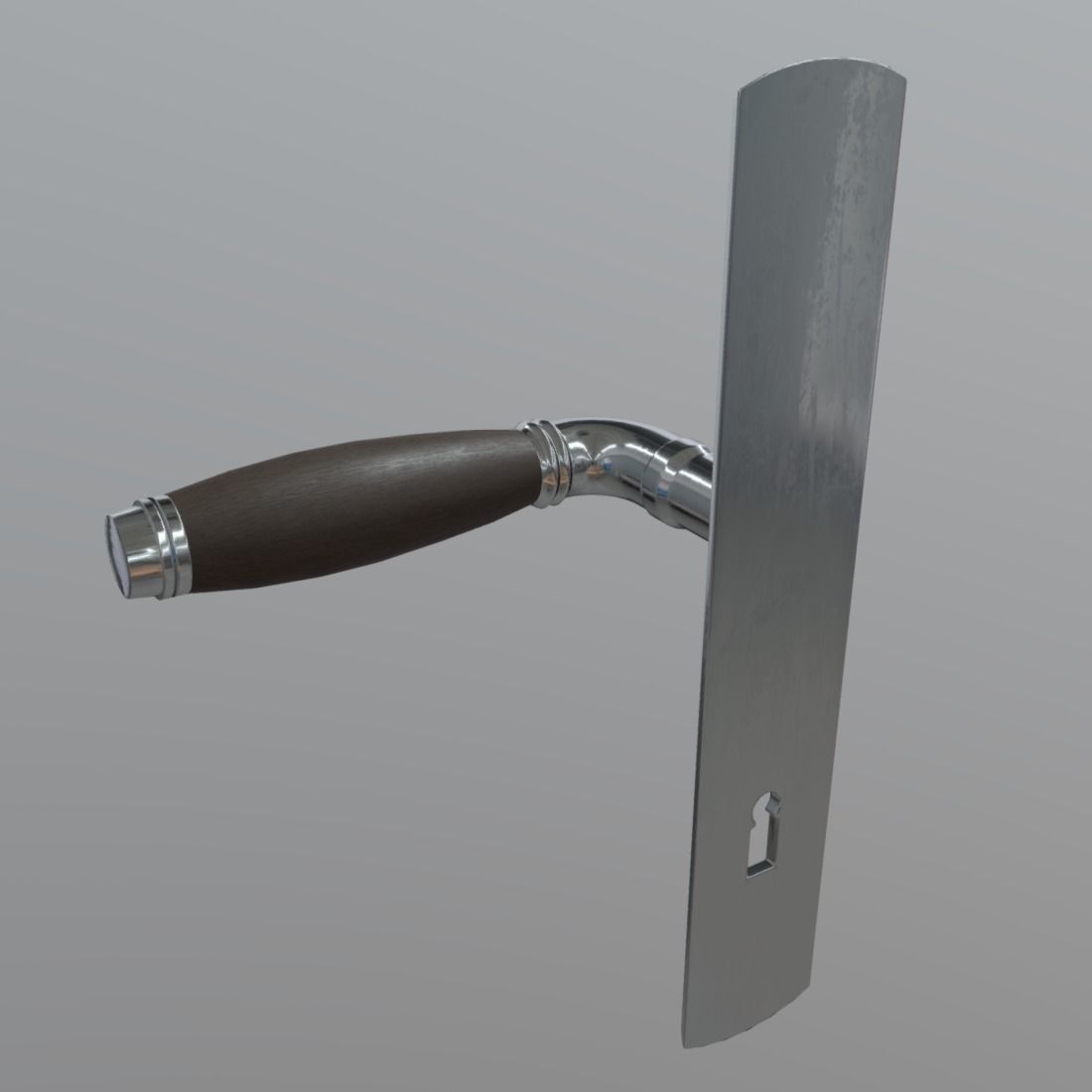 Door Handle 2 Low-poly 3D model_6
