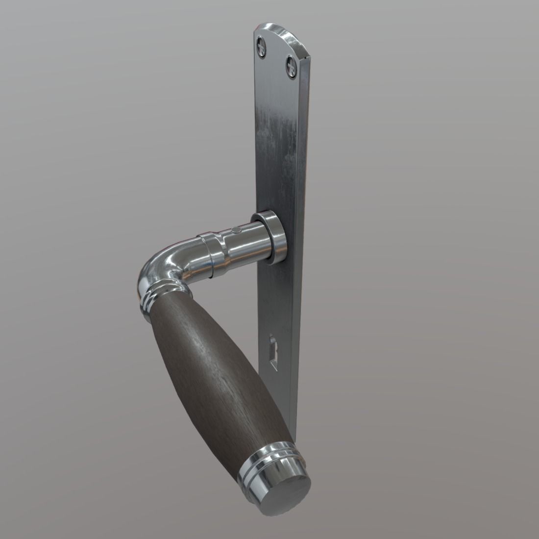 Door Handle 2 Low-poly 3D model_3