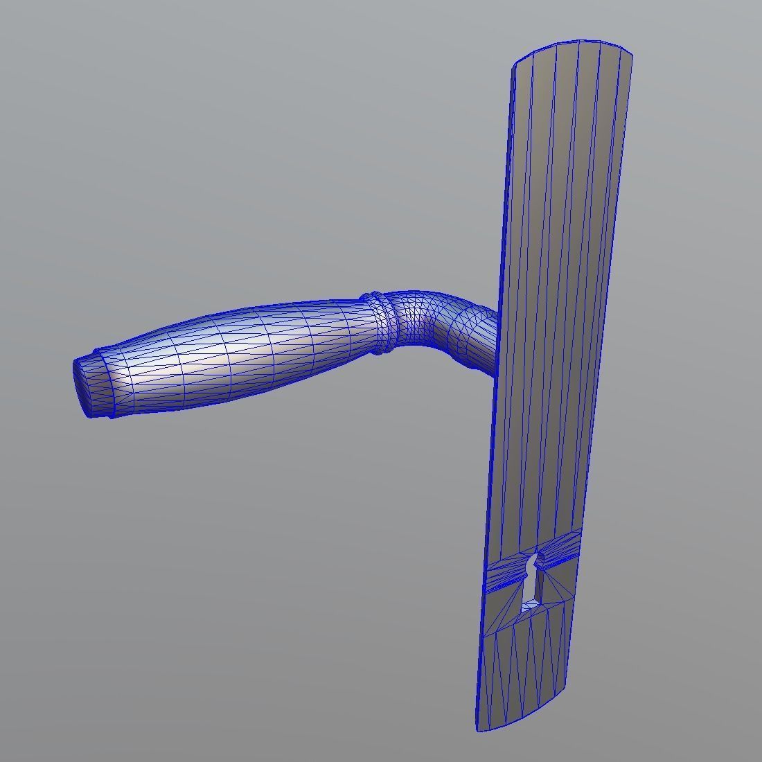 Door Handle 2 Low-poly 3D model_7