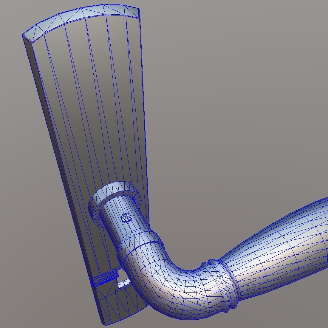 Door Handle 2 Low-poly 3D model_14