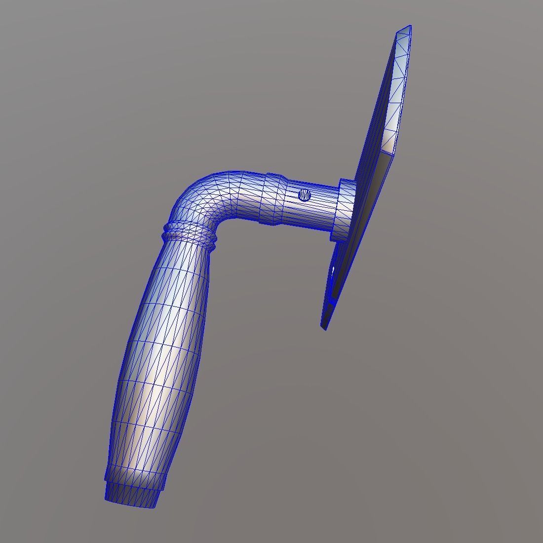 Door Handle 2 Low-poly 3D model_5