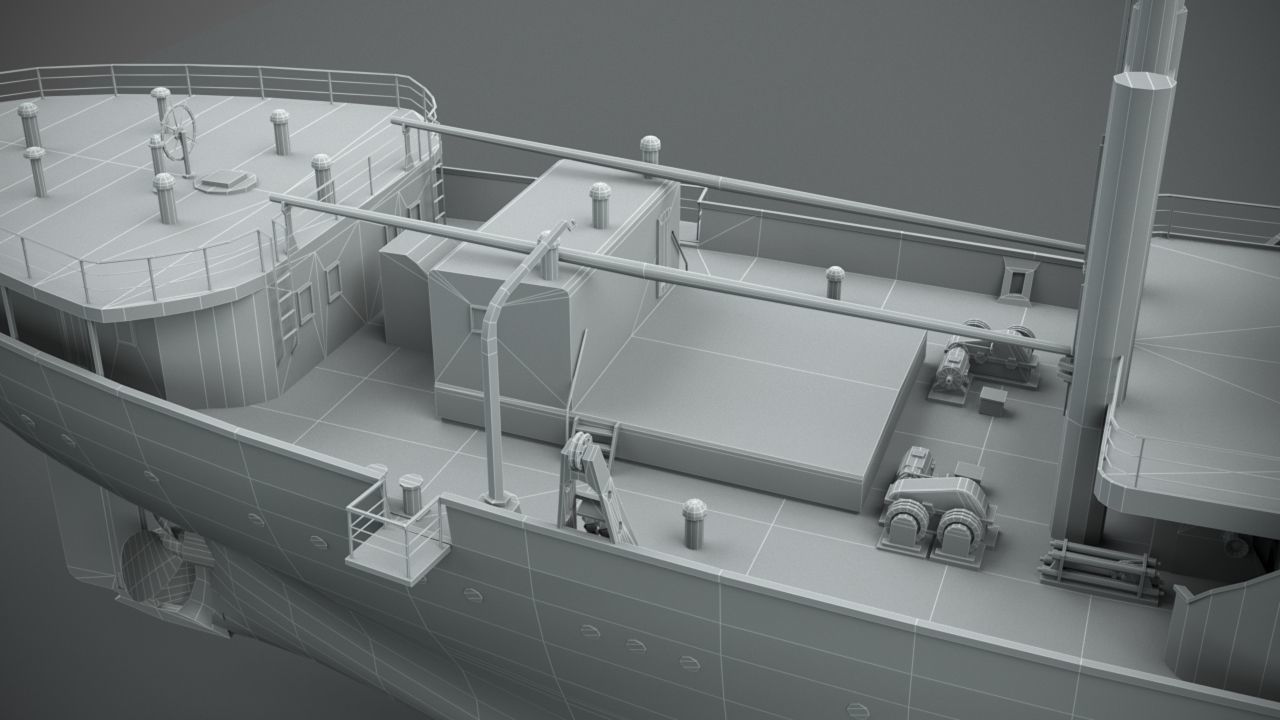 Old rusted abandoned vessel 3D model_6