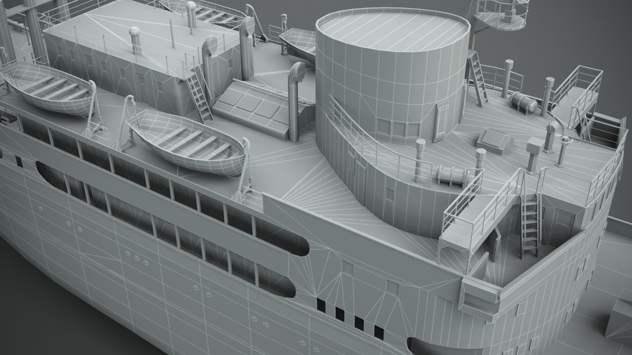 Old rusted abandoned vessel 3D model_12