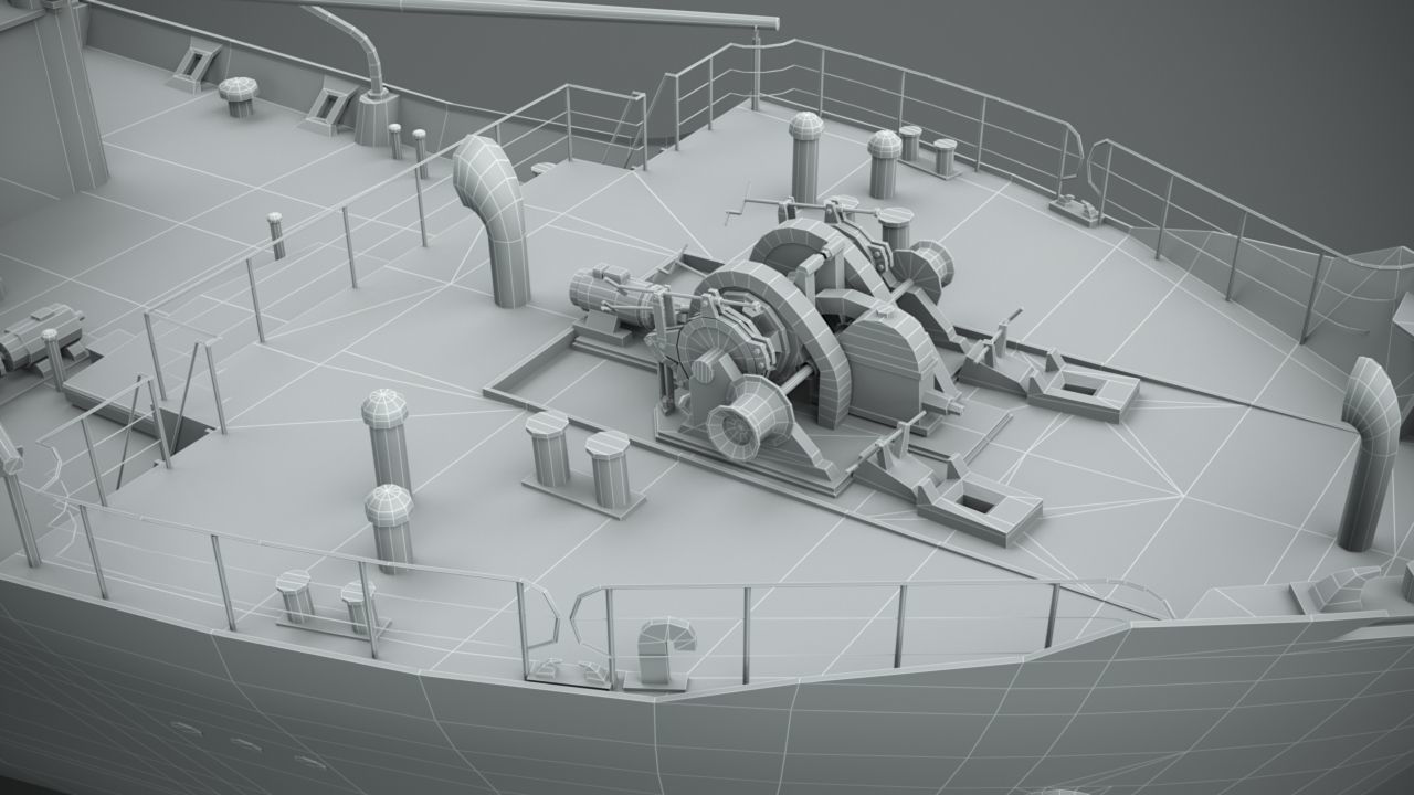 Old rusted abandoned vessel 3D model_11