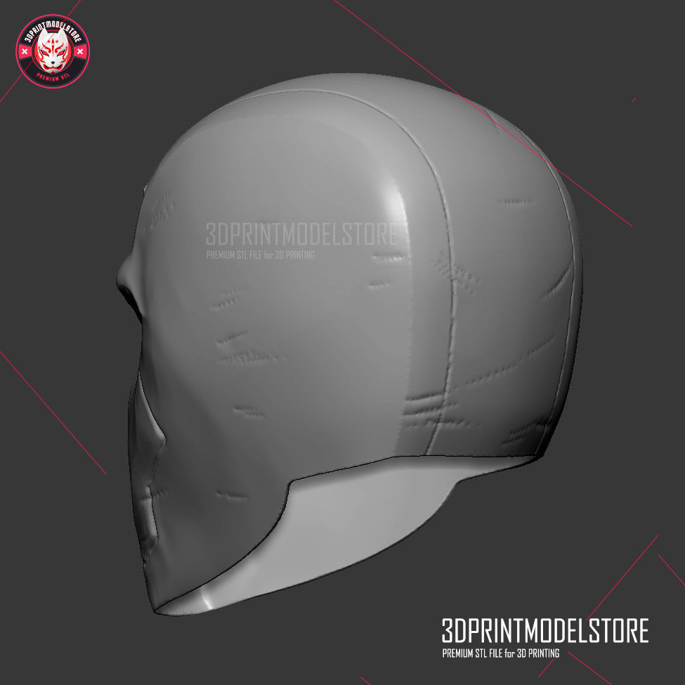 Red Hood Rebirth Helmet - Red Hood Mask Jason Todd Superhero 3D print model_4