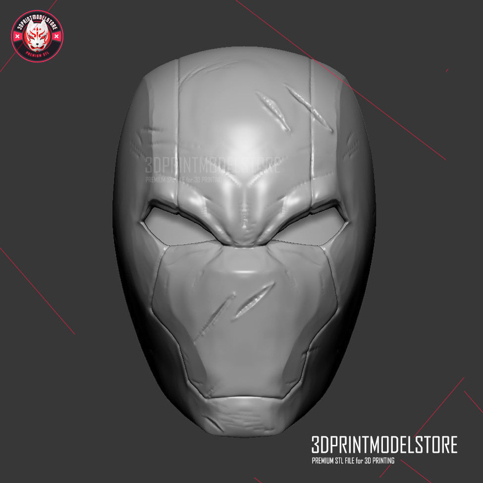 Red Hood Rebirth Helmet - Red Hood Mask Jason Todd Superhero 3D print model_1