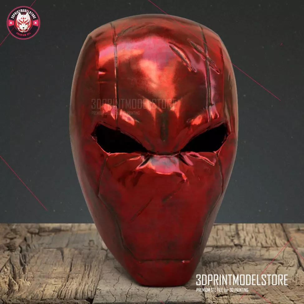 Red Hood Rebirth Helmet - Red Hood Mask Jason Todd Superhero 3D print model_0