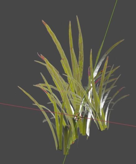 Grass Low-poly 3D model_3