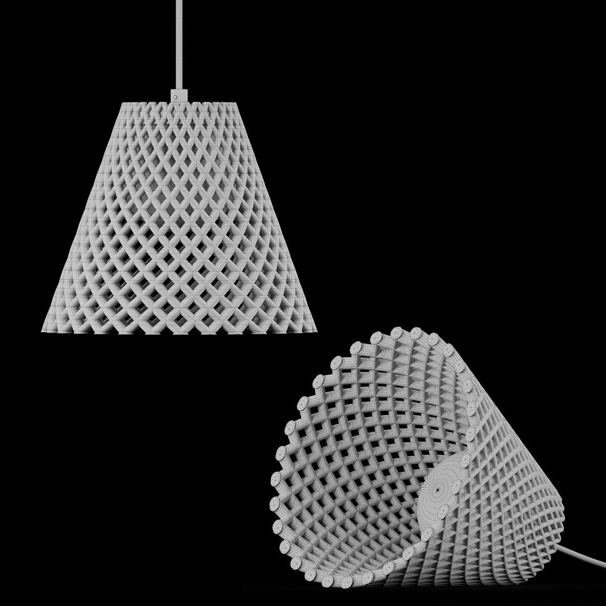 Concrete Helia Pendant Lamp by Dror Kaspi 3D model_1