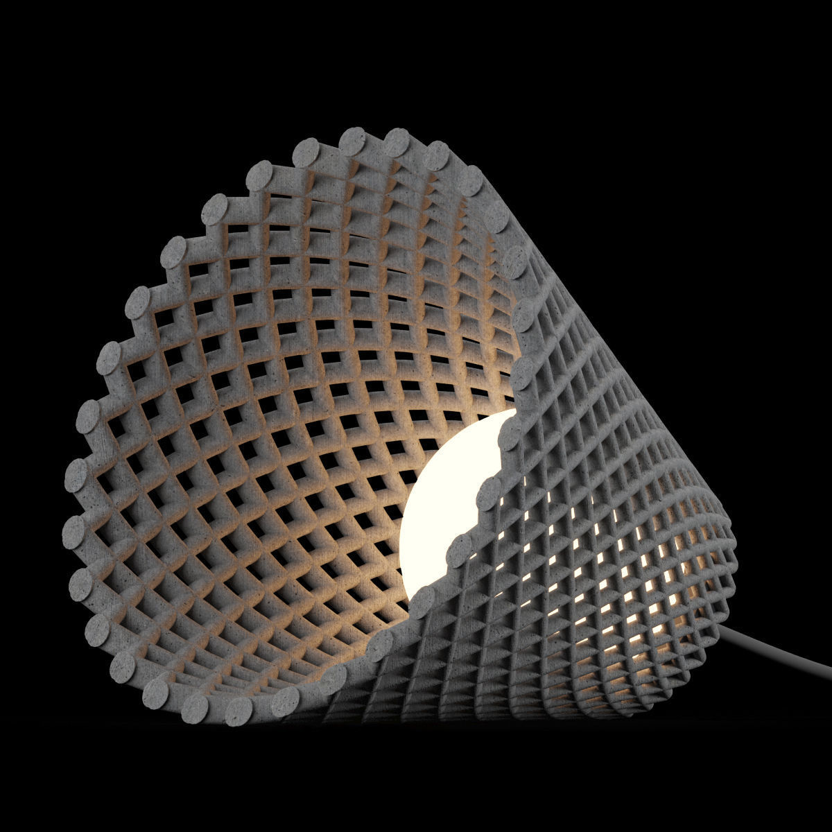 Concrete Helia Pendant Lamp by Dror Kaspi 3D model_4