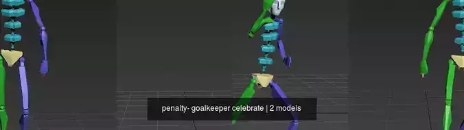  penalty- goalkeeper celebrate 3D Model Collection