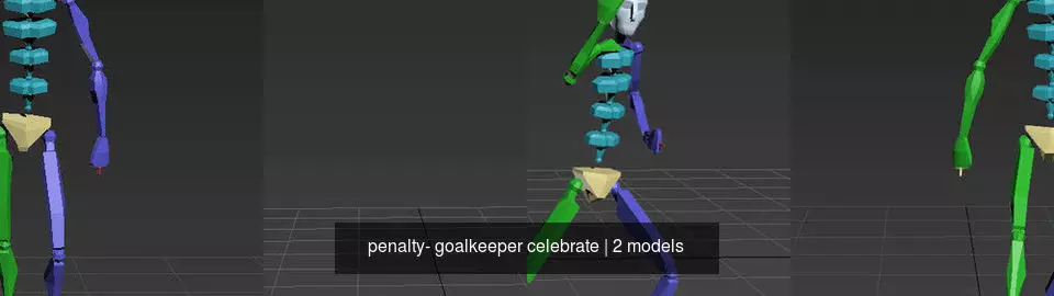 penalty- goalkeeper celebrate 3D Model Collection_0
