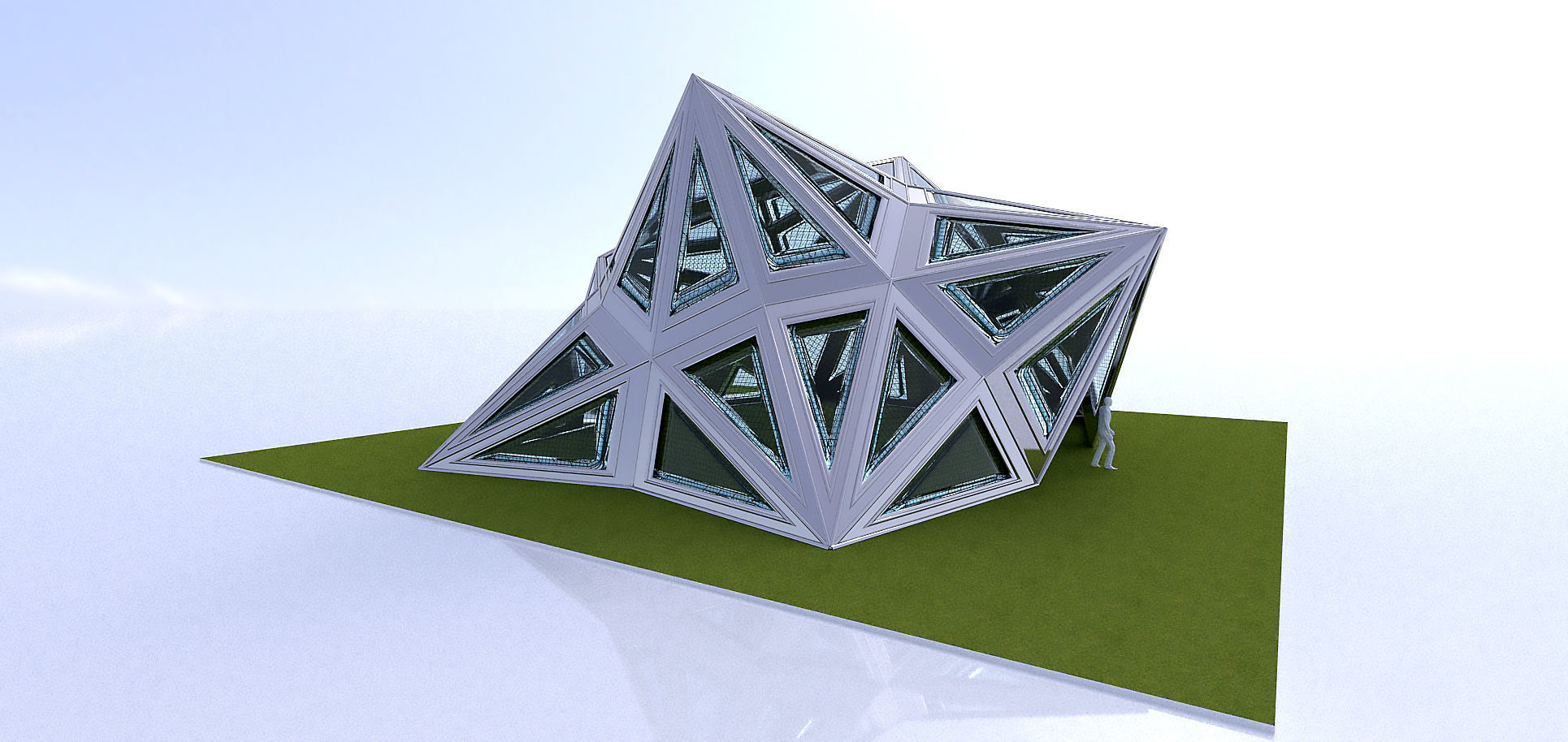 Pointed Diamond Pattern structure 3D model_1
