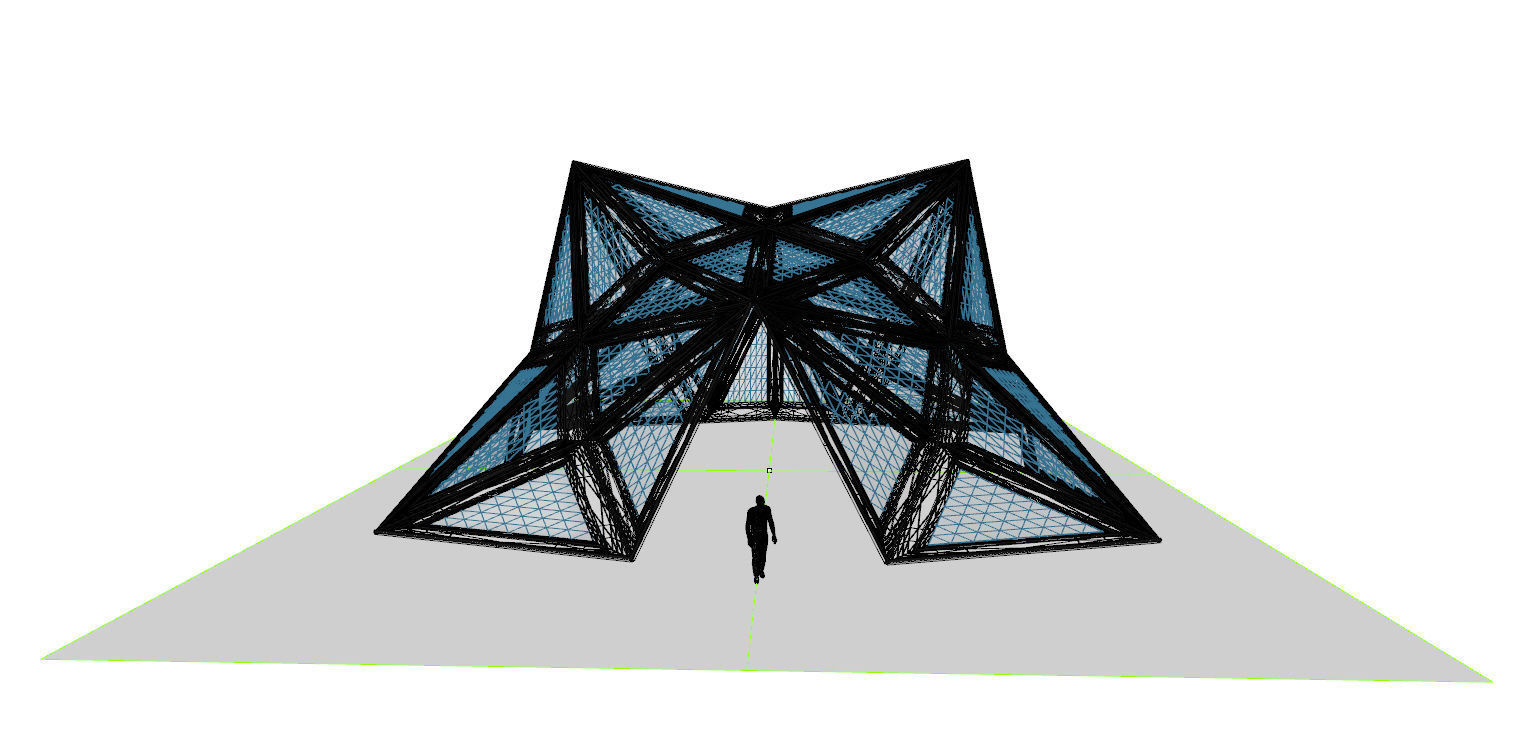 Pointed Diamond Pattern structure 3D model_23