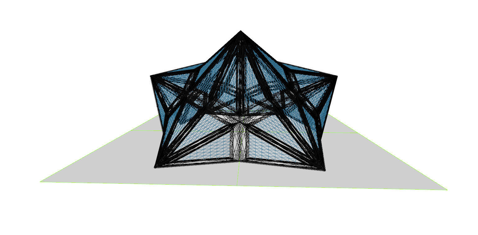 Pointed Diamond Pattern structure 3D model_25
