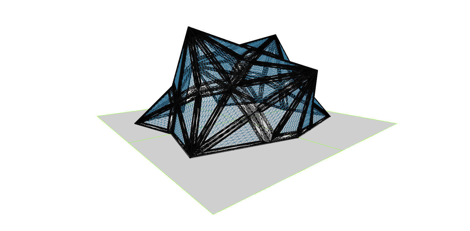 Pointed Diamond Pattern structure 3D model_26
