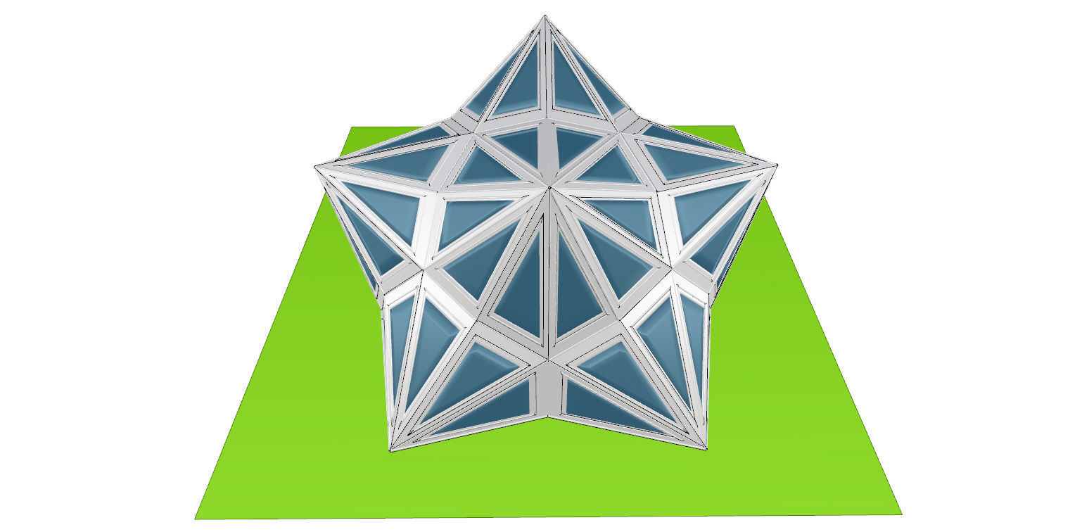 Pointed Diamond Pattern structure 3D model_20