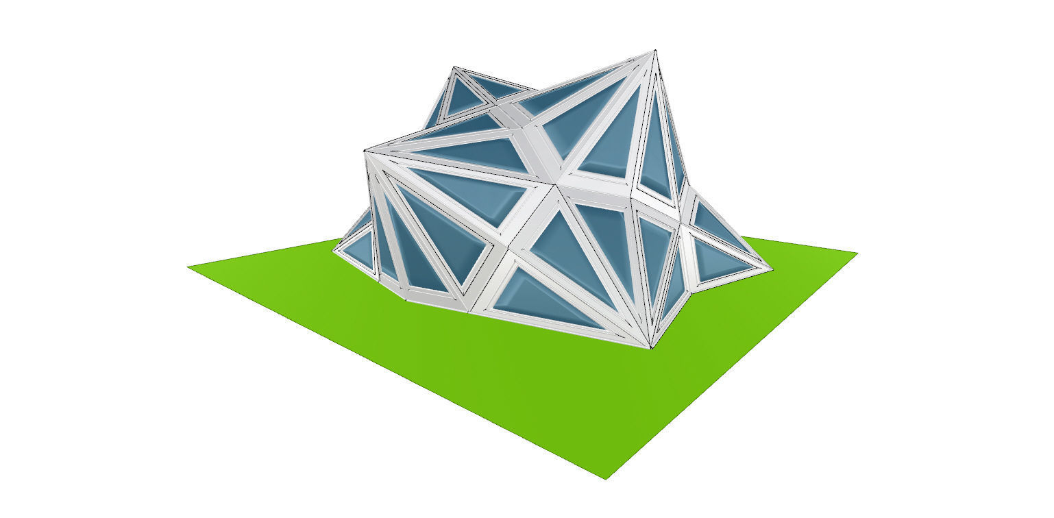Pointed Diamond Pattern structure 3D model_16