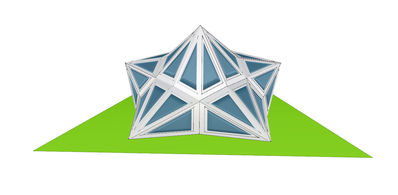 Pointed Diamond Pattern structure 3D model_15