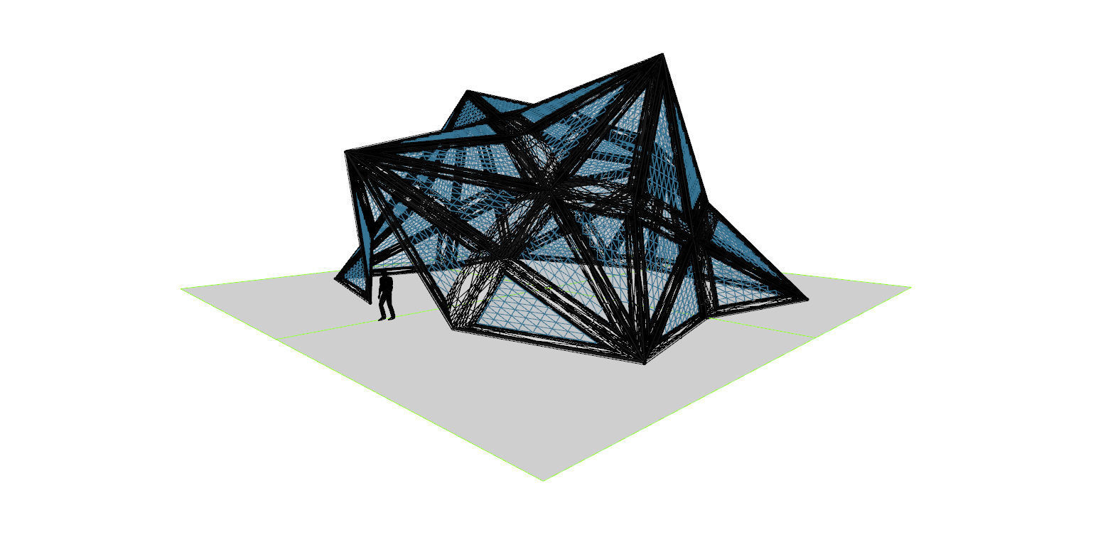 Pointed Diamond Pattern structure 3D model_24