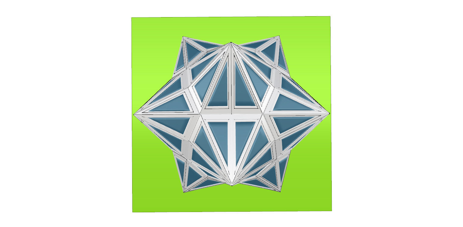Pointed Diamond Pattern structure 3D model_21