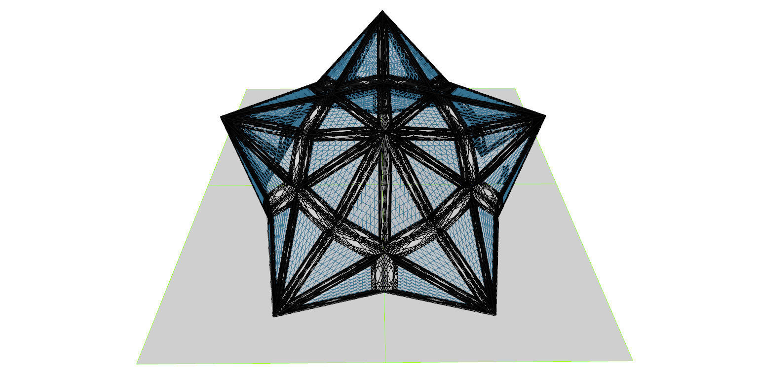 Pointed Diamond Pattern structure 3D model_29