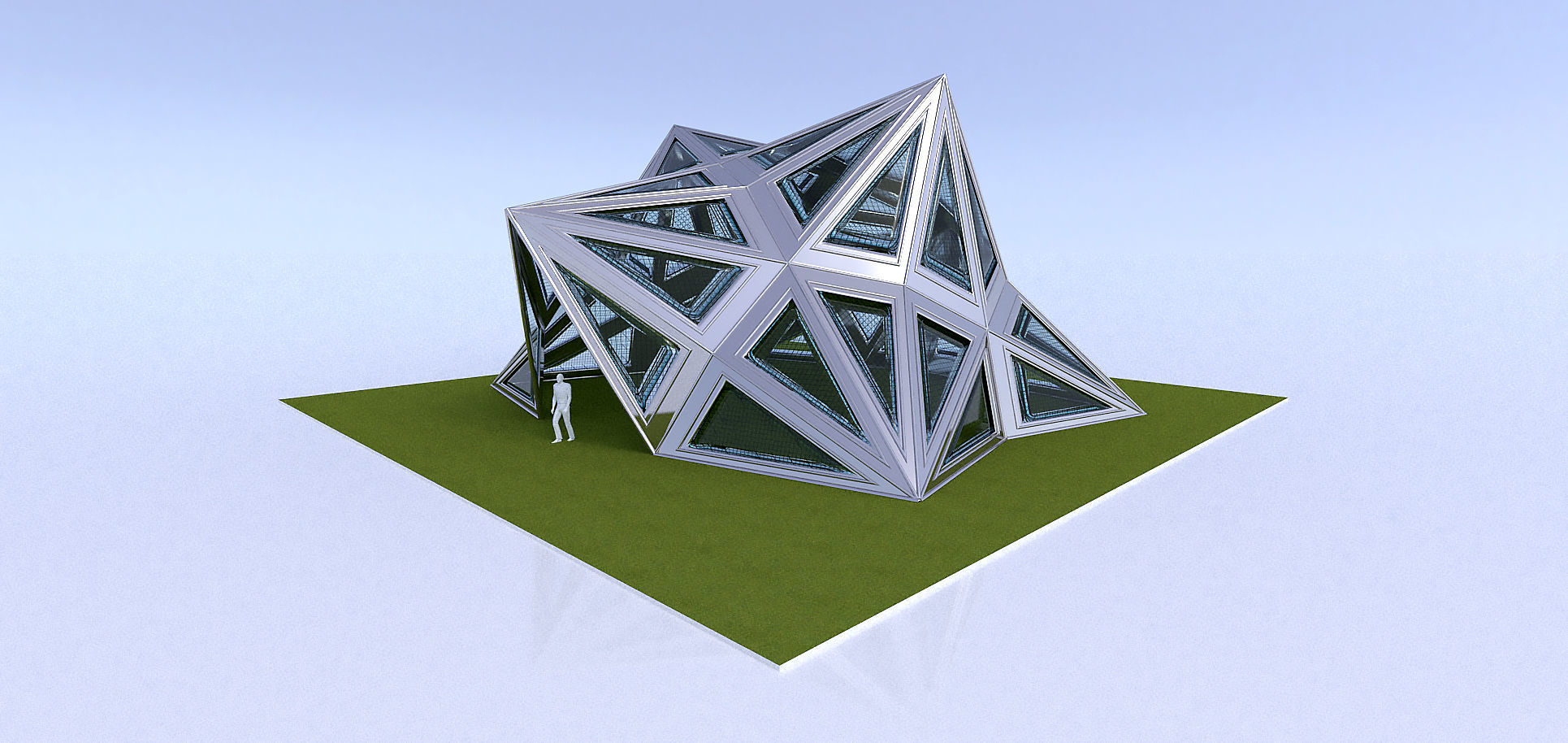 Pointed Diamond Pattern structure 3D model_2