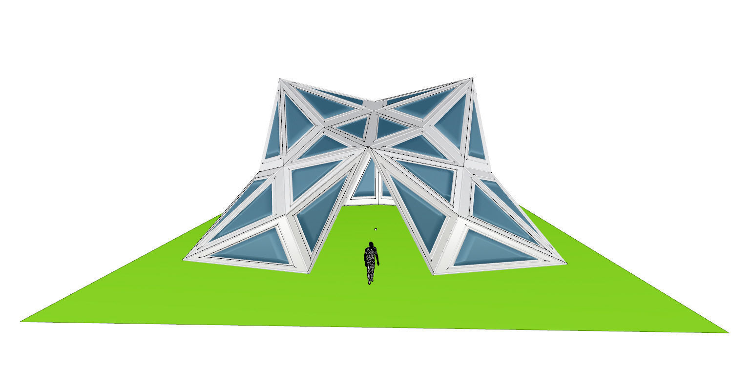 Pointed Diamond Pattern structure 3D model_14