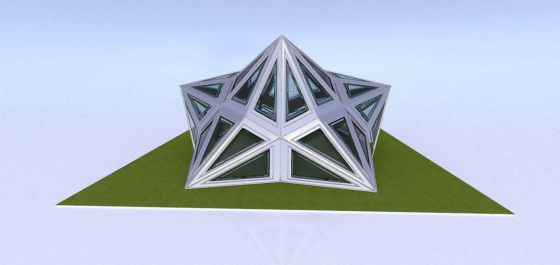Pointed Diamond Pattern structure 3D model_3