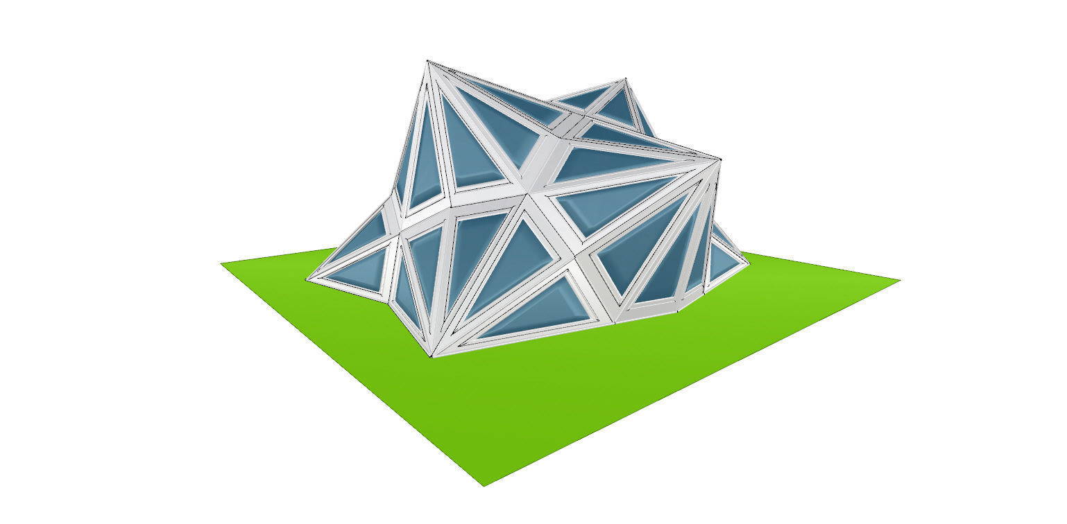 Pointed Diamond Pattern structure 3D model_13